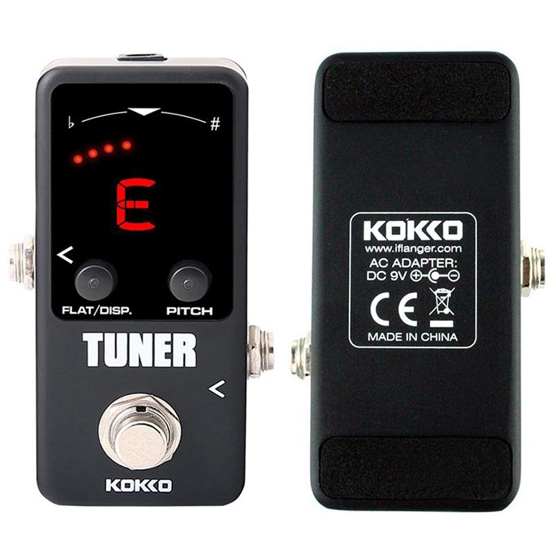 Tuner Pedal Efek Gitar Bass Elektrik Mini 2 Warna Bahan Full Metal