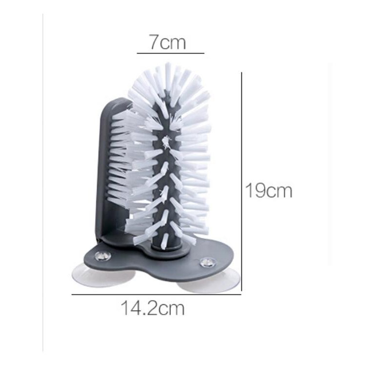 UNNISO - Brush Sikat Gelas / Washing Cup Cleaning brush / Glass CleanerBrush Tempel