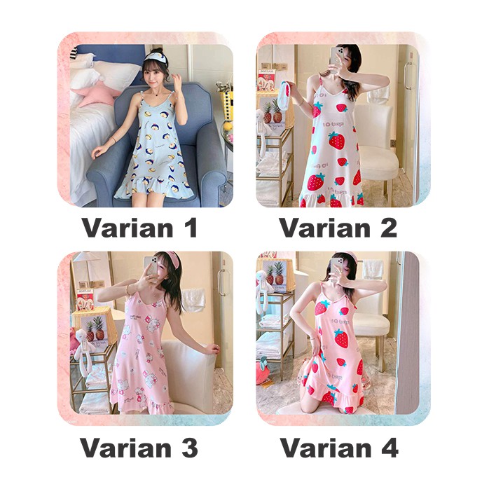 ❀ Chingu ❀ PW062 [1] COD Baju Tidur Piyama Santai Wanita Motif Lucu Imut Import