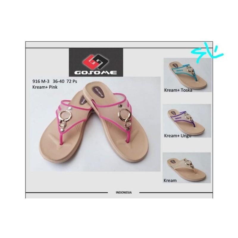 GROSIR SENDAL WANITA merk Gosome 916 M-3 size 36-40