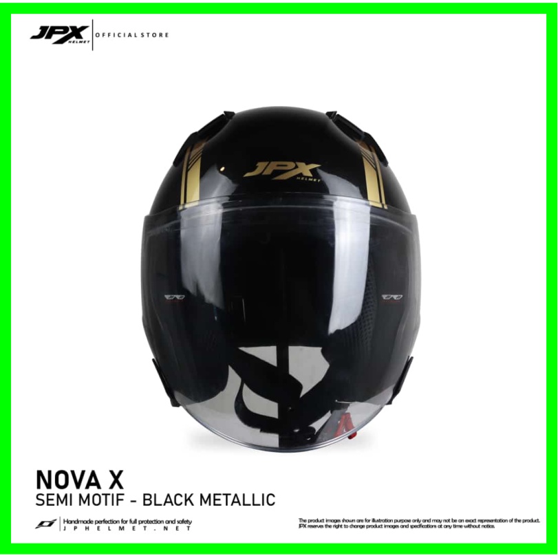 Helm JPX Nova X Semi Motif Black Metallic