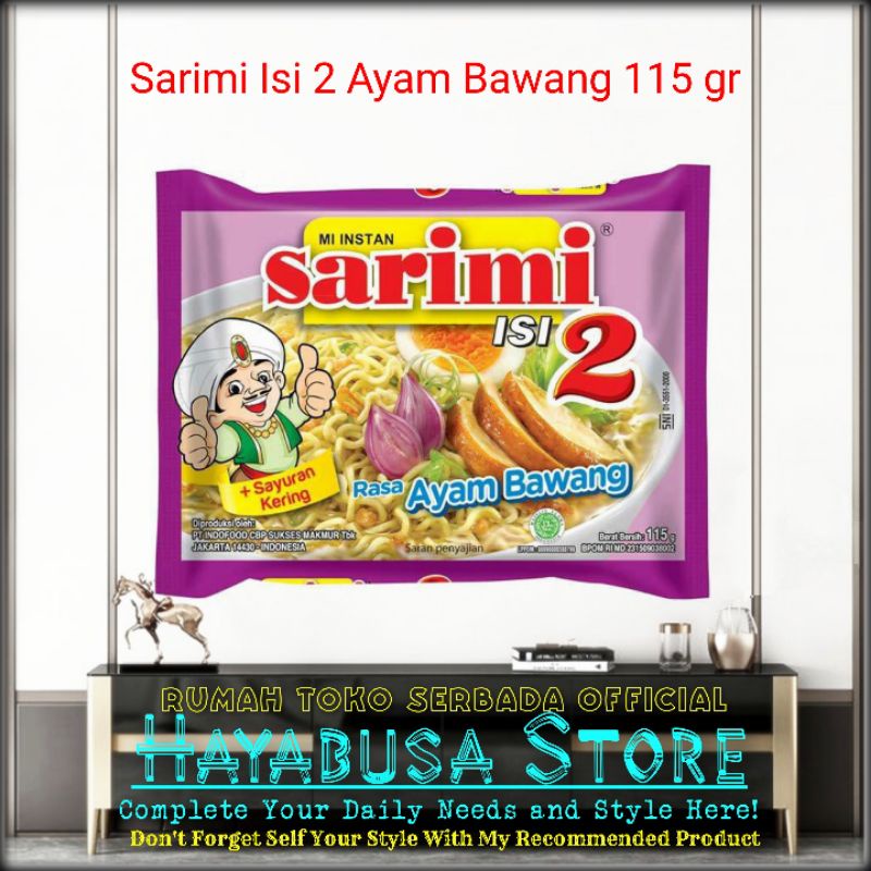 

Sarimi Isi 2 Mi Kuah Rasa Ayam Bawang 115gram