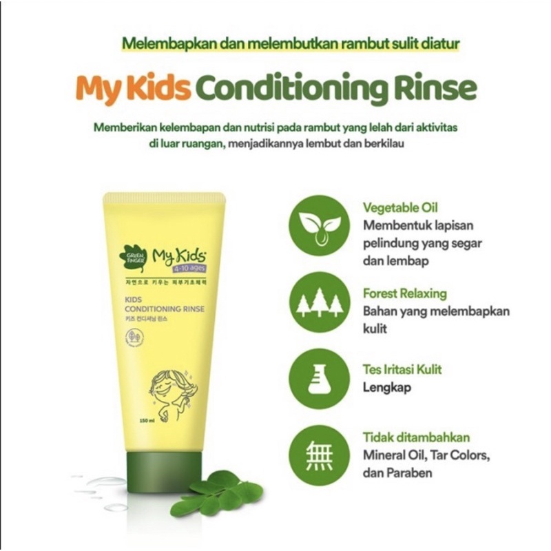 Greenfinger Conditioning Rinse Conditioner Anak My Kids 4-10 Tahun Kondisioner