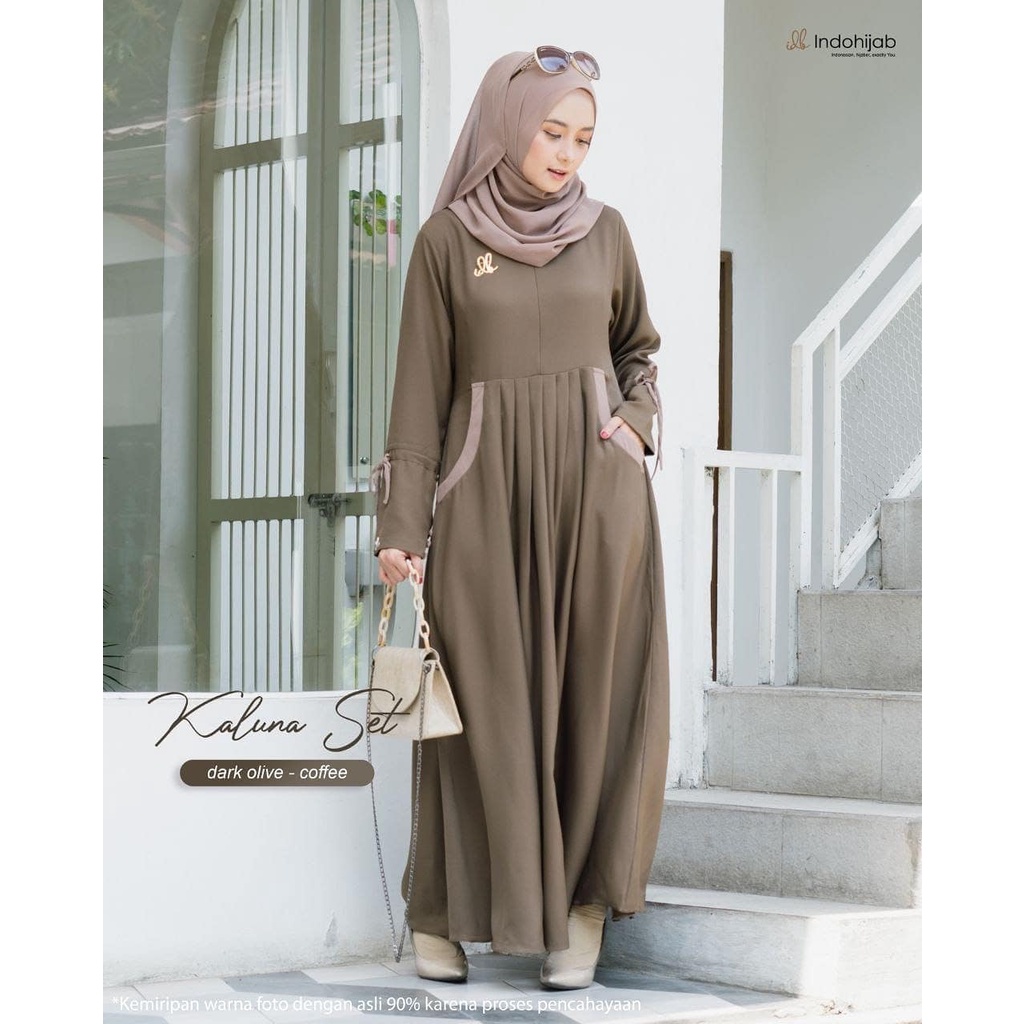 Murah Dress Gamis Syar'i  Polos  Bahan KATUN JEPANG Keren