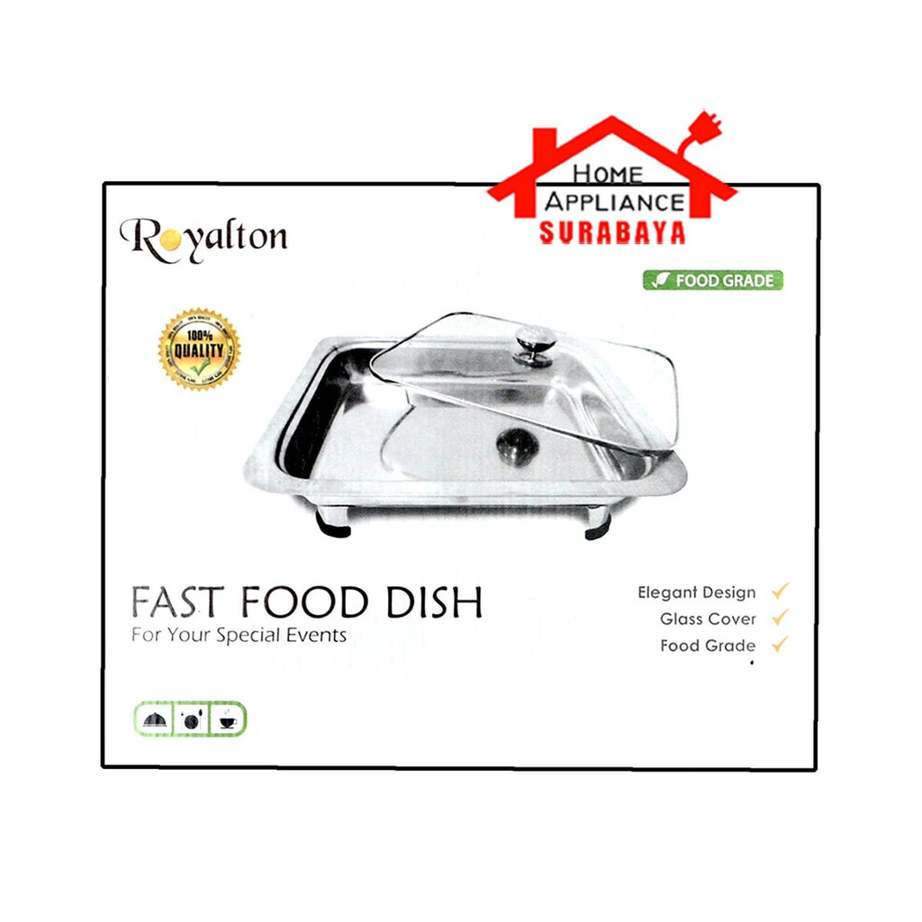 Panci Wadah Saji Tempat Makanan Makan Prasmanan Fast Food Dish Stainless Steel Asta Royalton