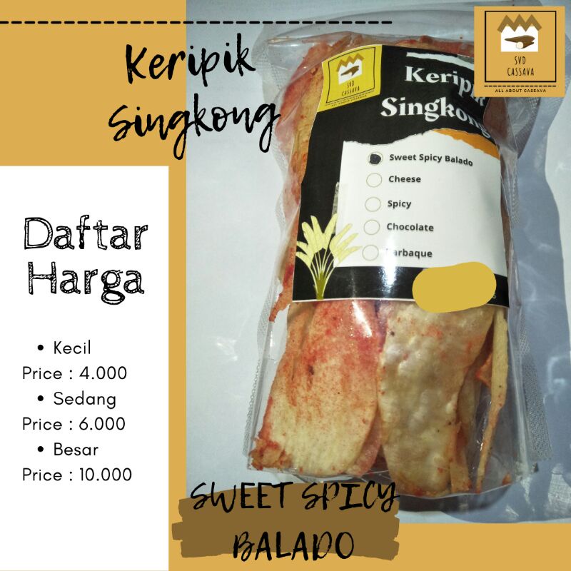 

Keripik Singkong SVD Cassava - Sweet Spicy Balado