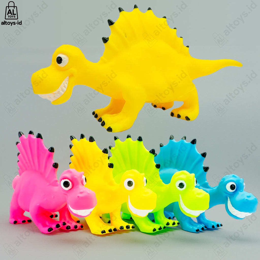 MAINAN ANAK DINO CIT CIT MODEL STEGOSAURUS DINO KARET TRICERATOP DINOSAURUS PENCET CIT CIT