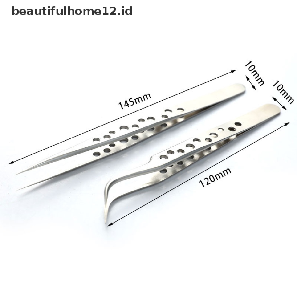 【beautifulhome12.id】 Anti-static Curved Straight Tip Precision Tweezer Electronics Industrial Tweeze .