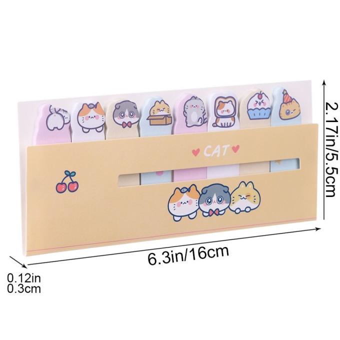 

15 Pcs Stiker Memo Pad Motif Kartun Hewan Untuk Alat Tulis Sekolah