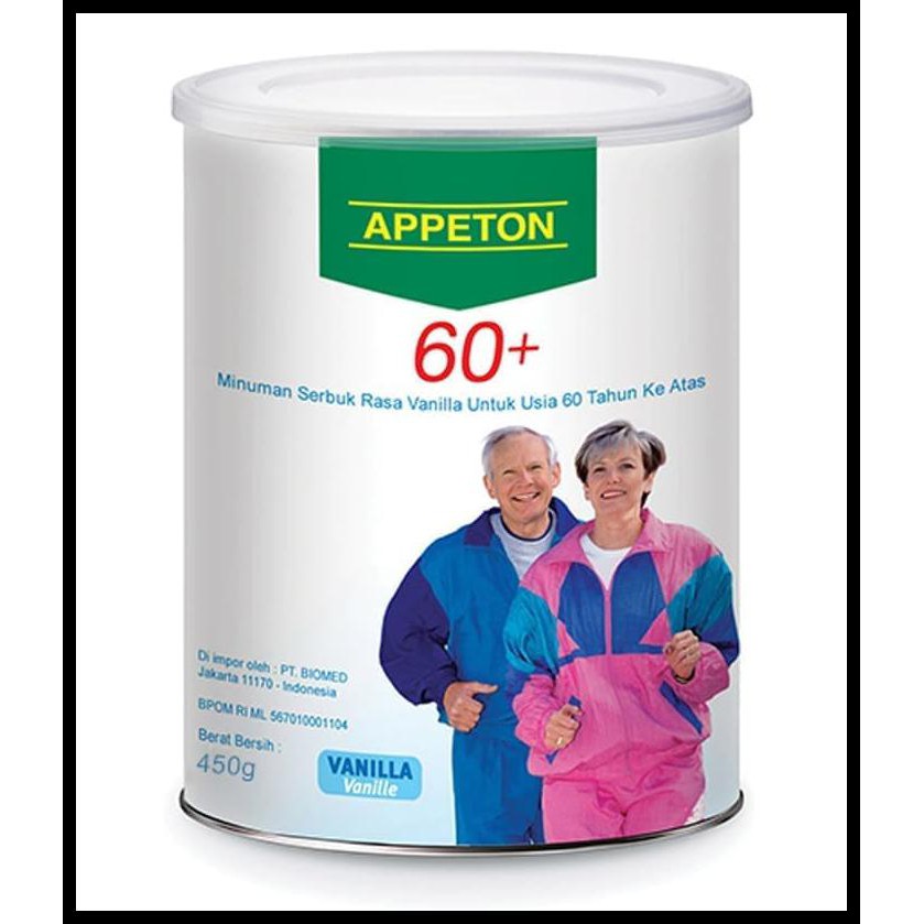 

APPETON 60+ / Susu Lansia - Orang Tua (Vanilla) 450 Gram apeton 450gr NEW