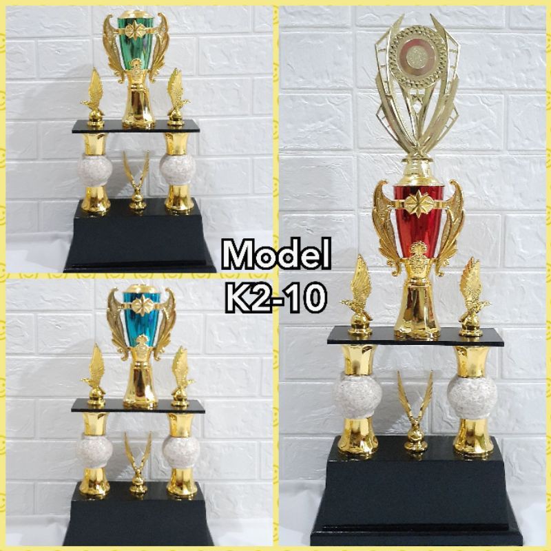 PIALA TROPHY KAKI 2 VARIASI MARMER BULAT