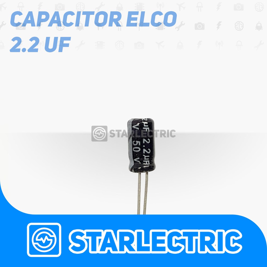 Kapasitor Elco Capasitor 2.2 uF 2.2uF 50V