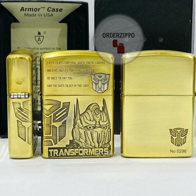 FALSH SALE Zippo Original Armor Transformer "Autobots" 3 sisi Japan Limited