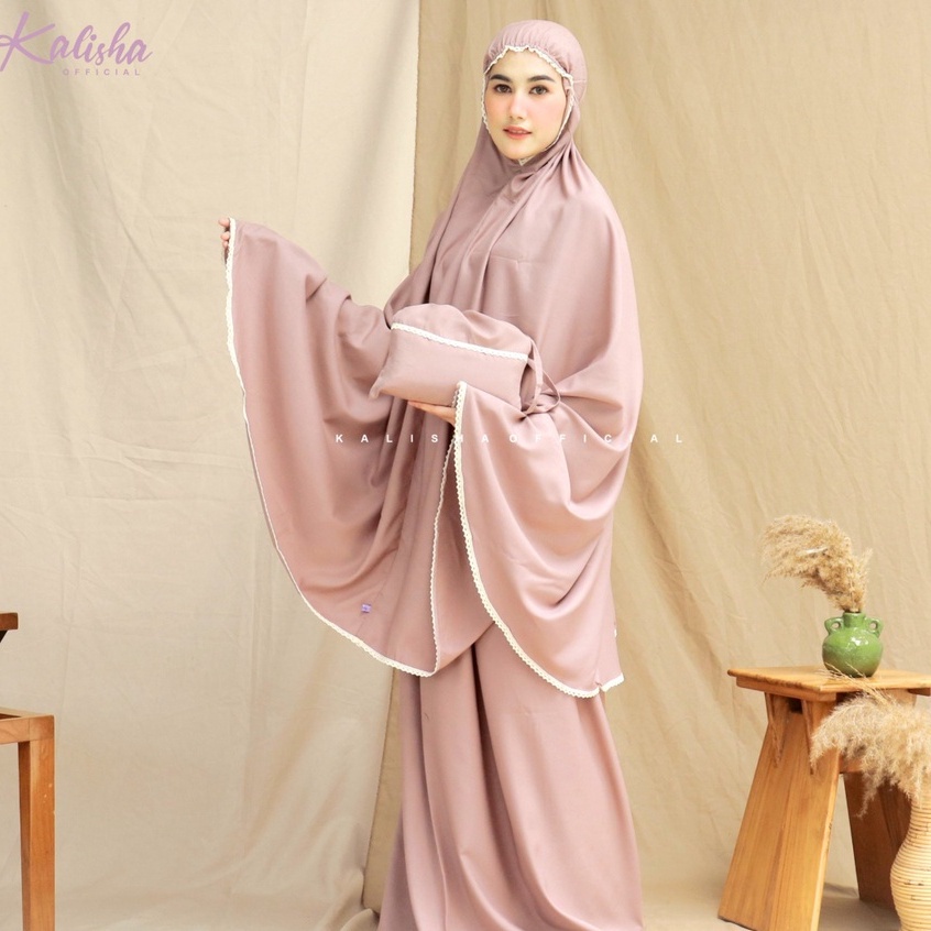 Mukena Jumbo Dewasa Bali Rayon Polos Terusan Mewah Premium Silk/Mukena Mukena Katun Polos Renda Ra