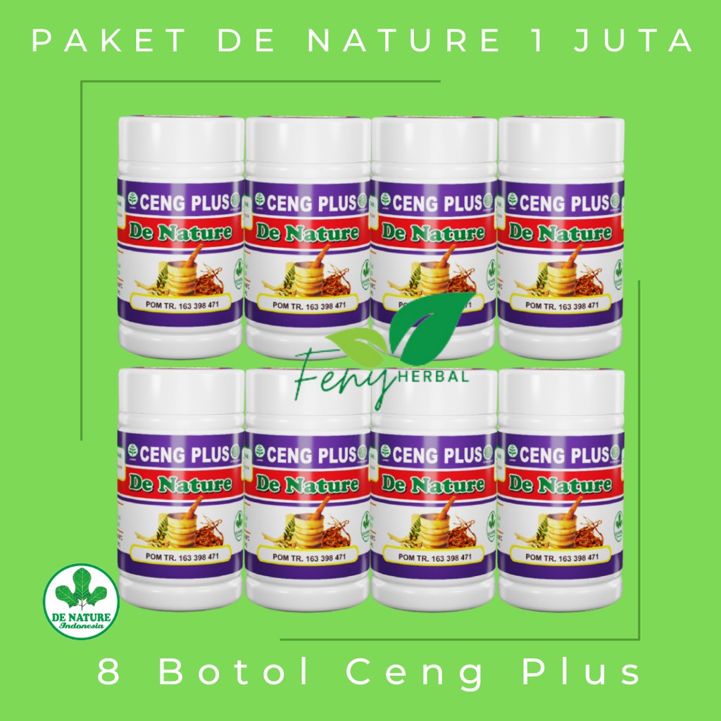 Paket Reseller | Paket Usaha Obat Herbal | Paket De Nature 1 Juta | 8 Botol Ceng-Plus Original