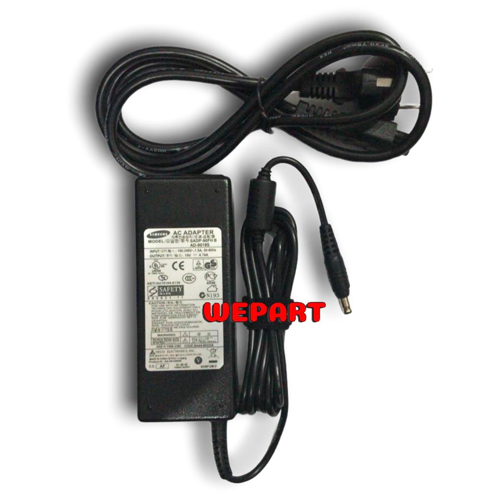 Original Adaptor Charger Laptop Samsung 19V 4.74A 5.5 x 3.0mm