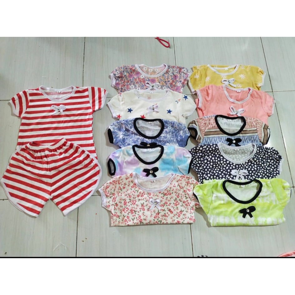 SETELAN CELANA ANAK PEREMPUAN - SET CELANA PENDEK ANAK PEREMPUAN - SET BAJU PENDEK ANAK CEWEK - SET 