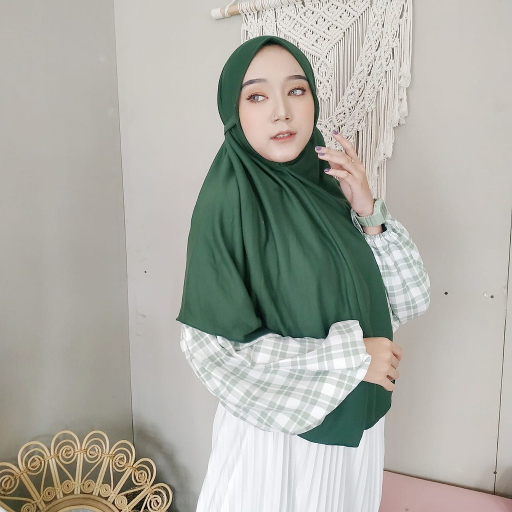 Hijab Instan Bergo Emilia XL Tali instan kaos Bergo-EMILIA ARMY