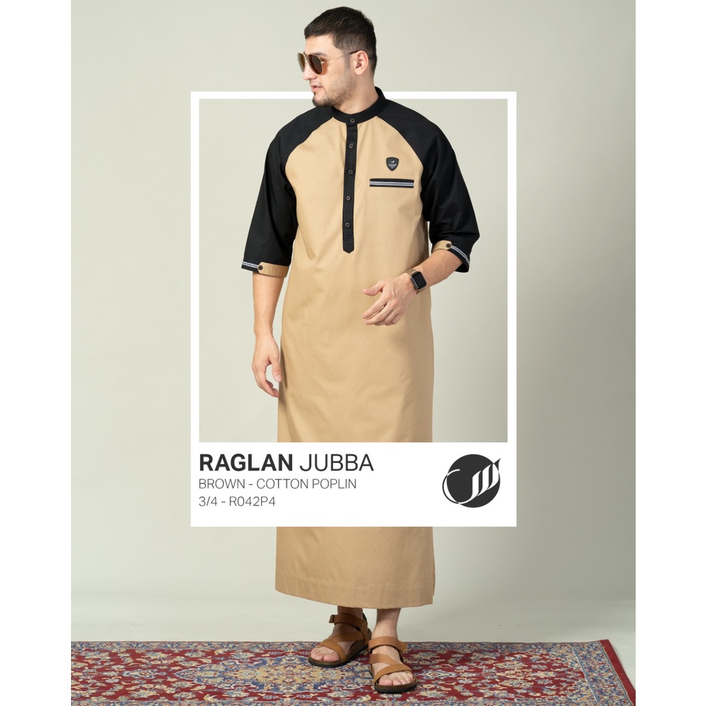 SAMASE Jubba Jubah Raglan R042P Baju Gamis Pakaian Muslim Pria laki Laki Dewasa Lengan 3/4 Jubbah Cowok Terbaru 2022 Samase Clothes Premiun Distributor Bekasi