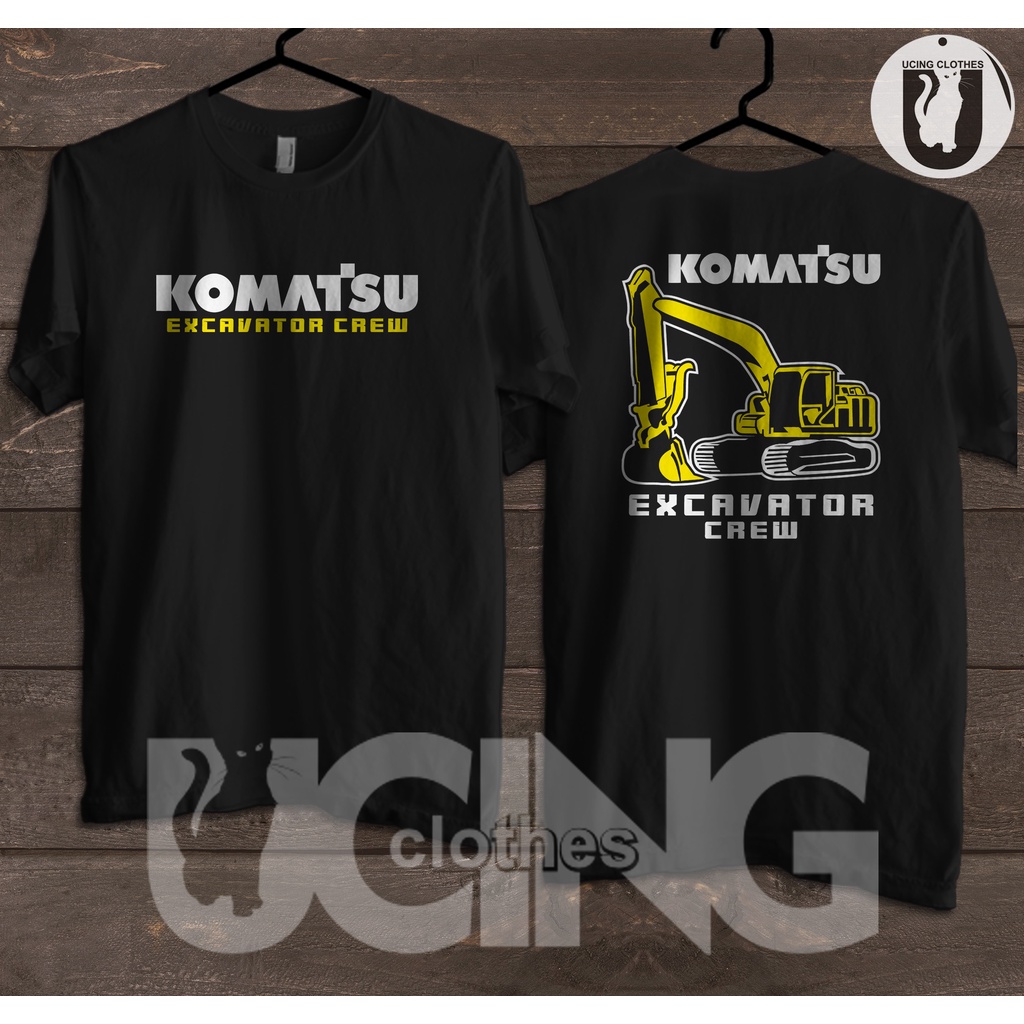 Kaos Baju Alat Berat Komatsu Excavator Crew Kaos Distro
