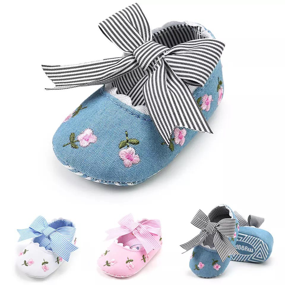 Sepatu baby usia 0-18 bulan Motif BUNGA MINI lucu Sepatu Perempuan