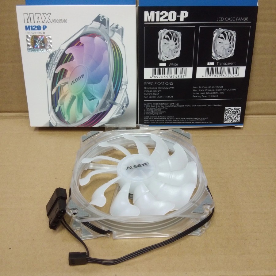 Alseye Fan Casing 12CM MAX M120-P Transparan Auto RGB