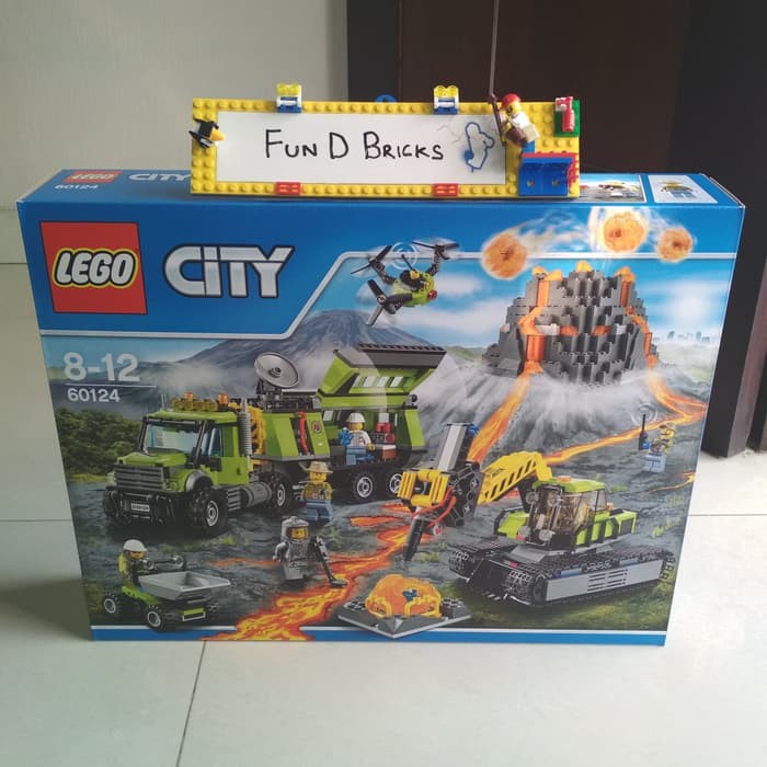  LEGO  CITY  60124 Volcano Exploration Base Shopee  Indonesia