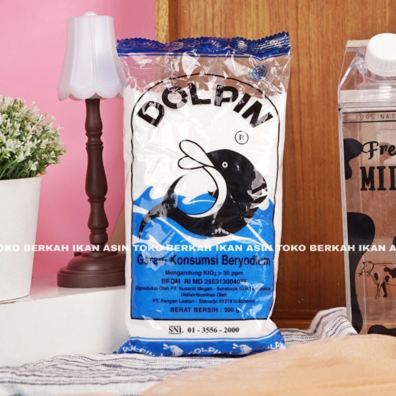 

Garam Dolphin Meja 500 gram / Garem Dolpin Beryodium