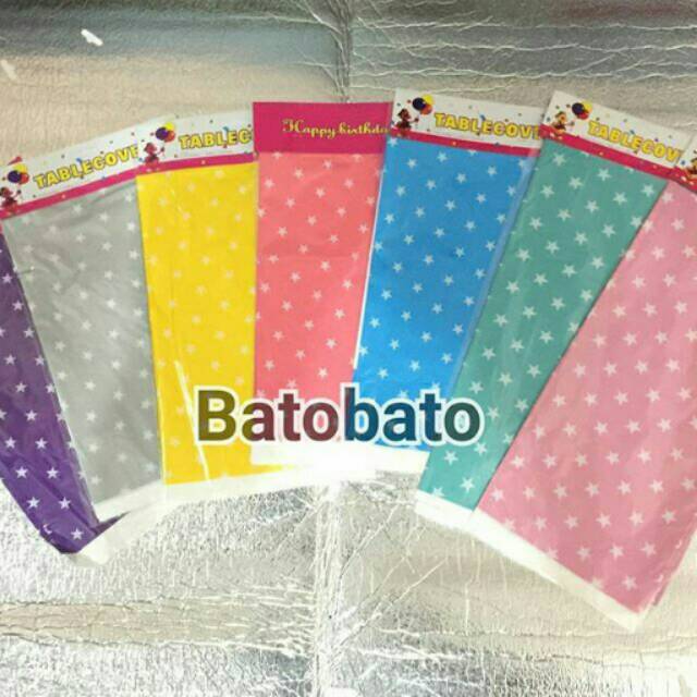 Taplak Meja Motif Bintang - Taplak Meja Motif  - Table Cover- Taplak Plastik - Taplak Polos