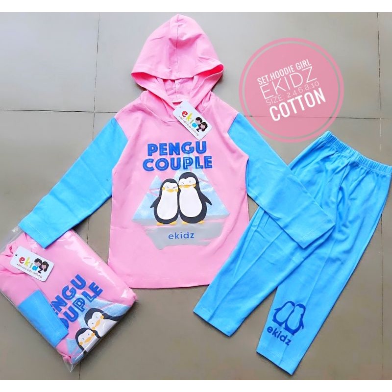 SETELAN HOODIE CEWEK/SETELAN BAJU ANAK PEREMPUAN/GROSIR KAOS ANAK EKIDZ MEDAN/KAOS ANAK MURAH BRANDE