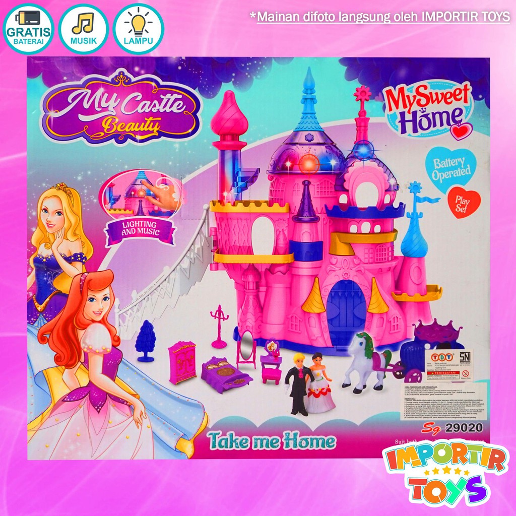 Mainan Istana Boneka MY Sweet Home Princess Castle Play Set Anak