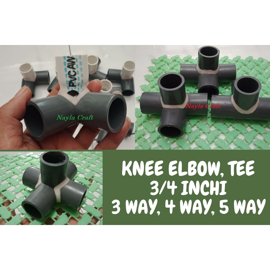 Sambungan Pipa 3way | 4 way | 5 way 3/4 INCH Konektor PVC TEE 4 GREST