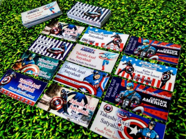Stiker nama waterproof