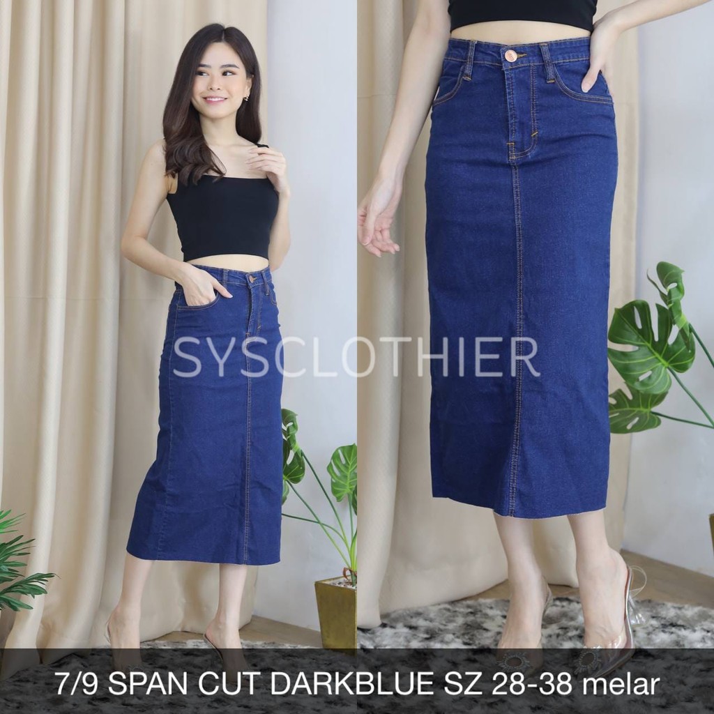 ROK JEANS WANITA 7/9 SPAN CUT SKIRT SERIES