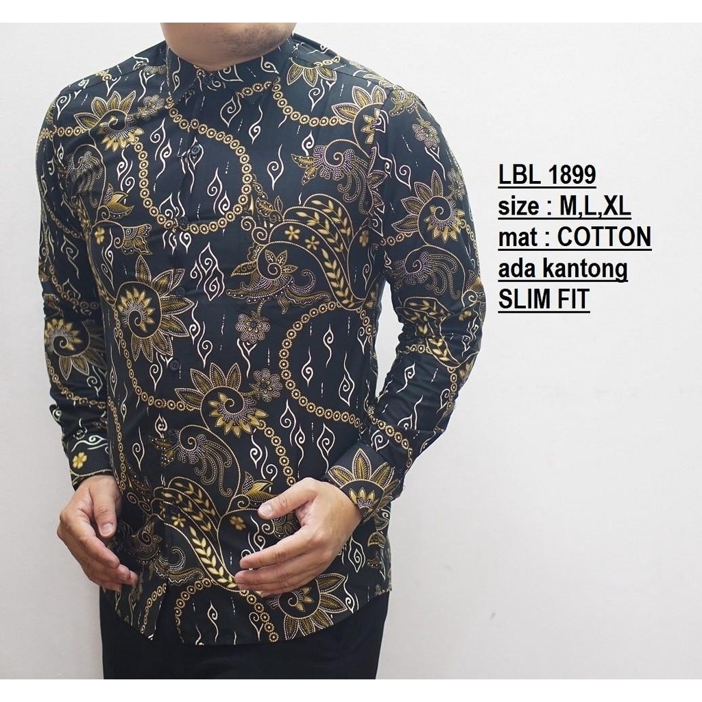 KEMEJA BATIK PRIA SLIM FIT BAJU BATIK PRIA SLIM FIT PREMIUM LBL1899