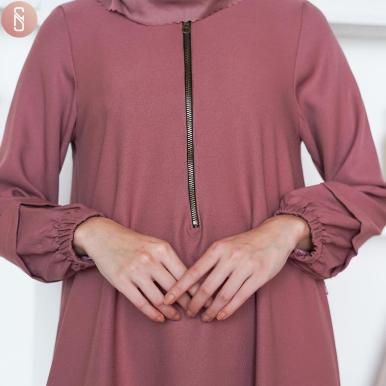 SRD.7378 ‑ Myshawl Jasmine Hitam Gamis Syar'i Jumbo Premium Ld 140