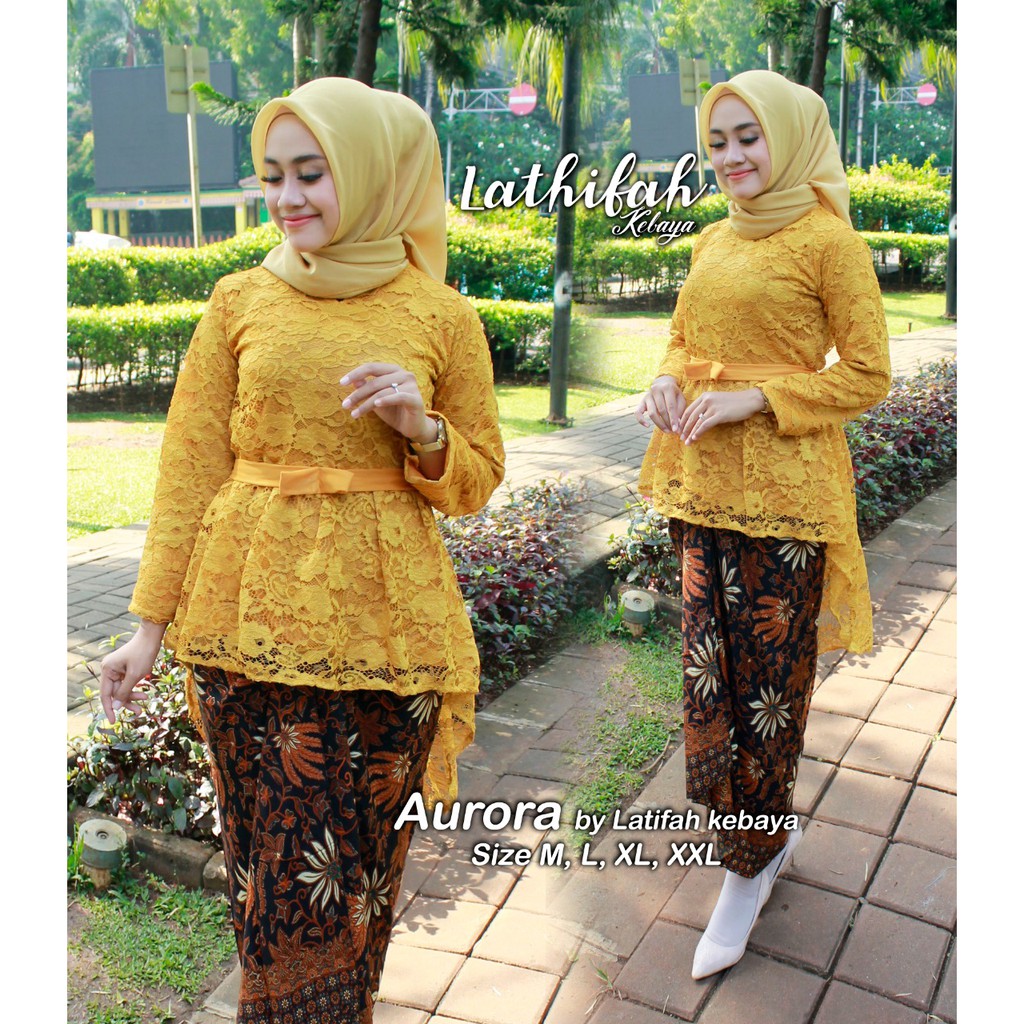 fashion kebaya/set kebaya brukat aurora pita new