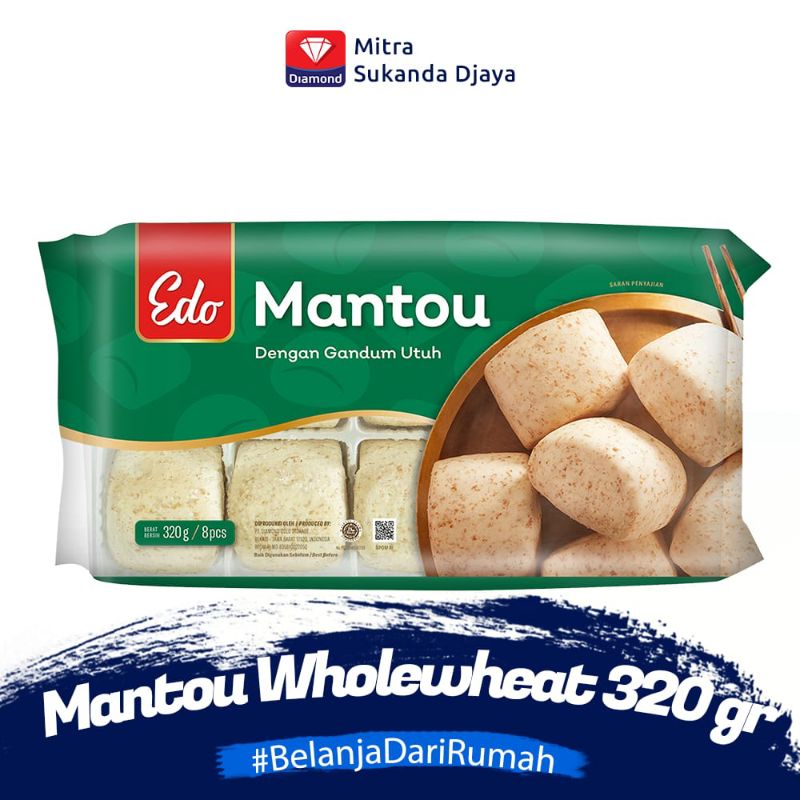 

EDO MANTOU WHOLEWHEAT / mantou gandum utuh