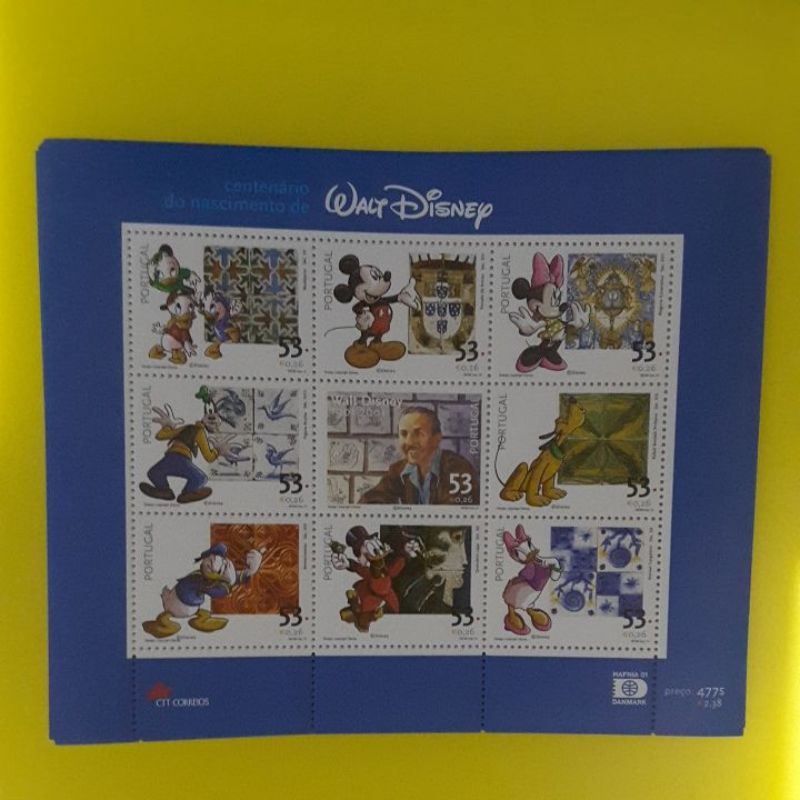 

Terlaris ✨ - Perangko walt disney Portugal value 2,38euro sheet 9 prangko3.1.23