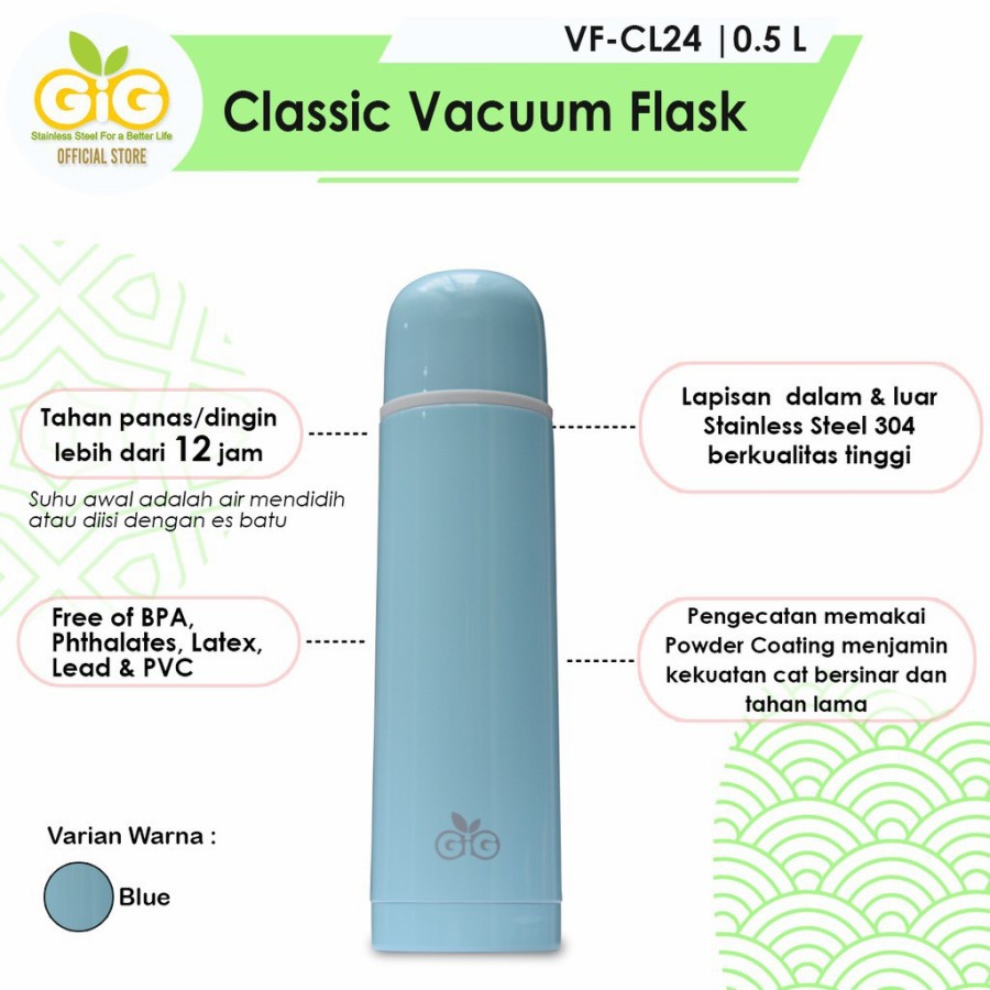 BOSU377 GIG BABY CLASSIC VACUUM FLASK TERMOS MINUM 500 ML