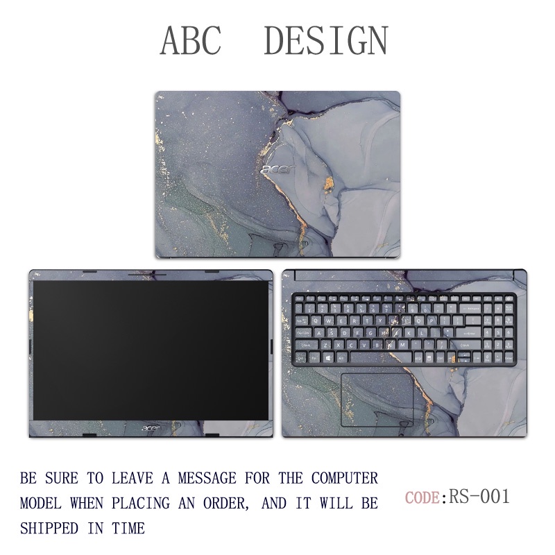 3 Pcs Stiker Pelindung Layar Laptop Motif Marmer Ukuran 14 &quot;Untuk ACER ASPIRE 3 ASPIRE 5 A514-53 A514-54 FUN 2022 S- 540 543-540