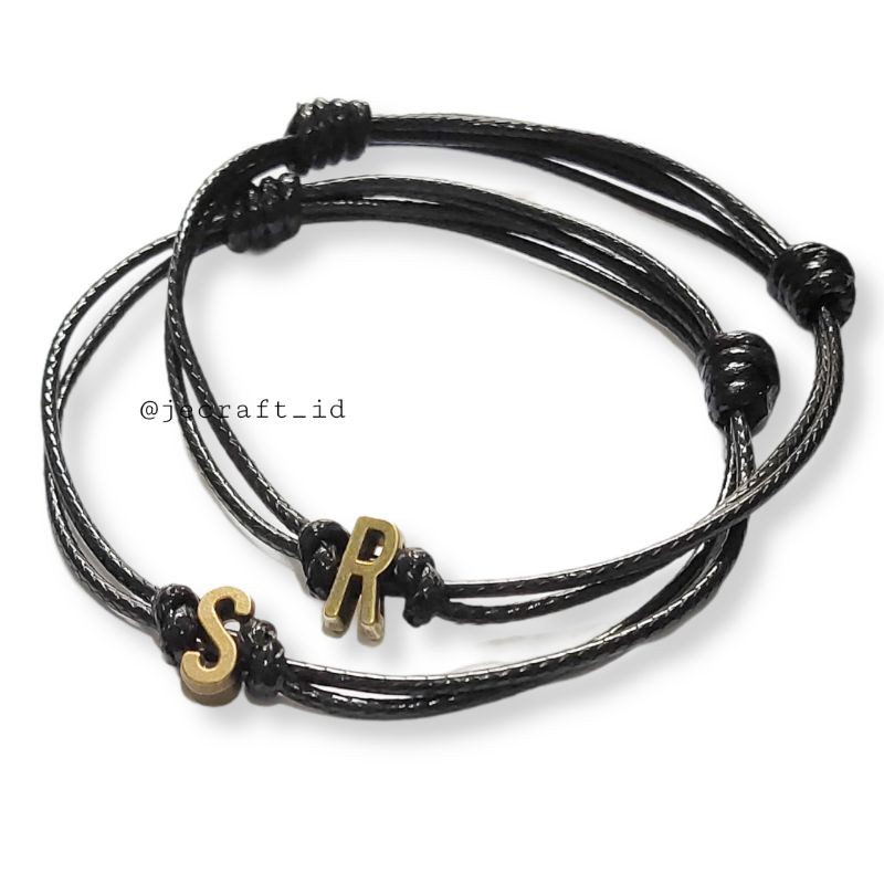 Sepasang gelang nama huruf  gelang  Couple Simple Couple 