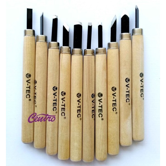 

Promo V Tec Wood Carving Tools - Alat Pahat - Cukil Kayu 10 Pcs Limited