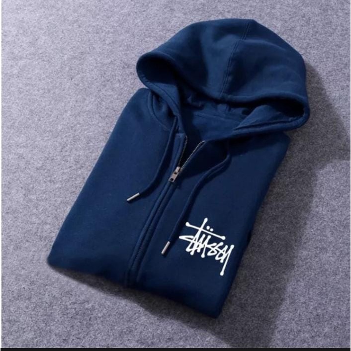 COD Sweater Hoodie Stussy Ziper / ReSleting - Hoodie Stussy - Hoodie Sleting  - Hoodie unisex -  Hoodie Pria - Hoodie Wanita - Hoodie Jumbo