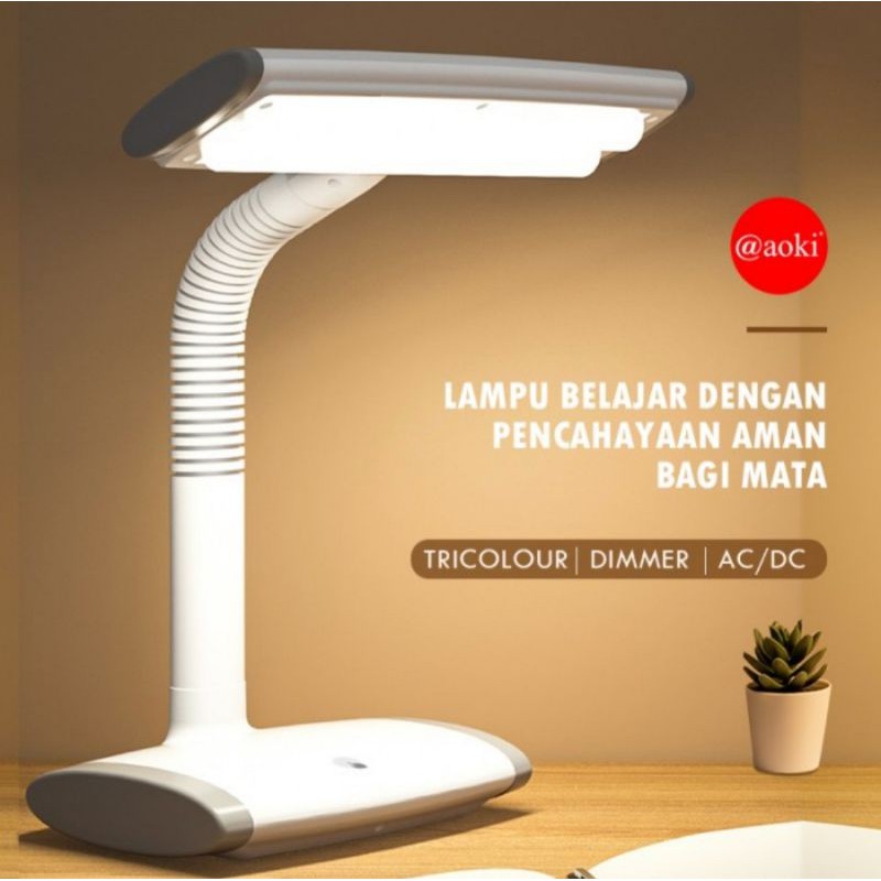 Aoki Lampu Meja Belajar + Power Bank AK-6049