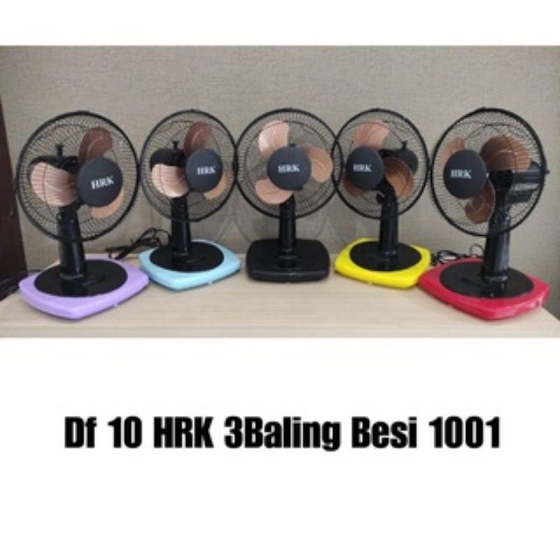 KIPAS ANGIN HRK 1001 594 10 INCH " MEJA DUDUK DESK FAN KANTOR KECIL MURAH LOW WATT HEMAT ENERGI BALI