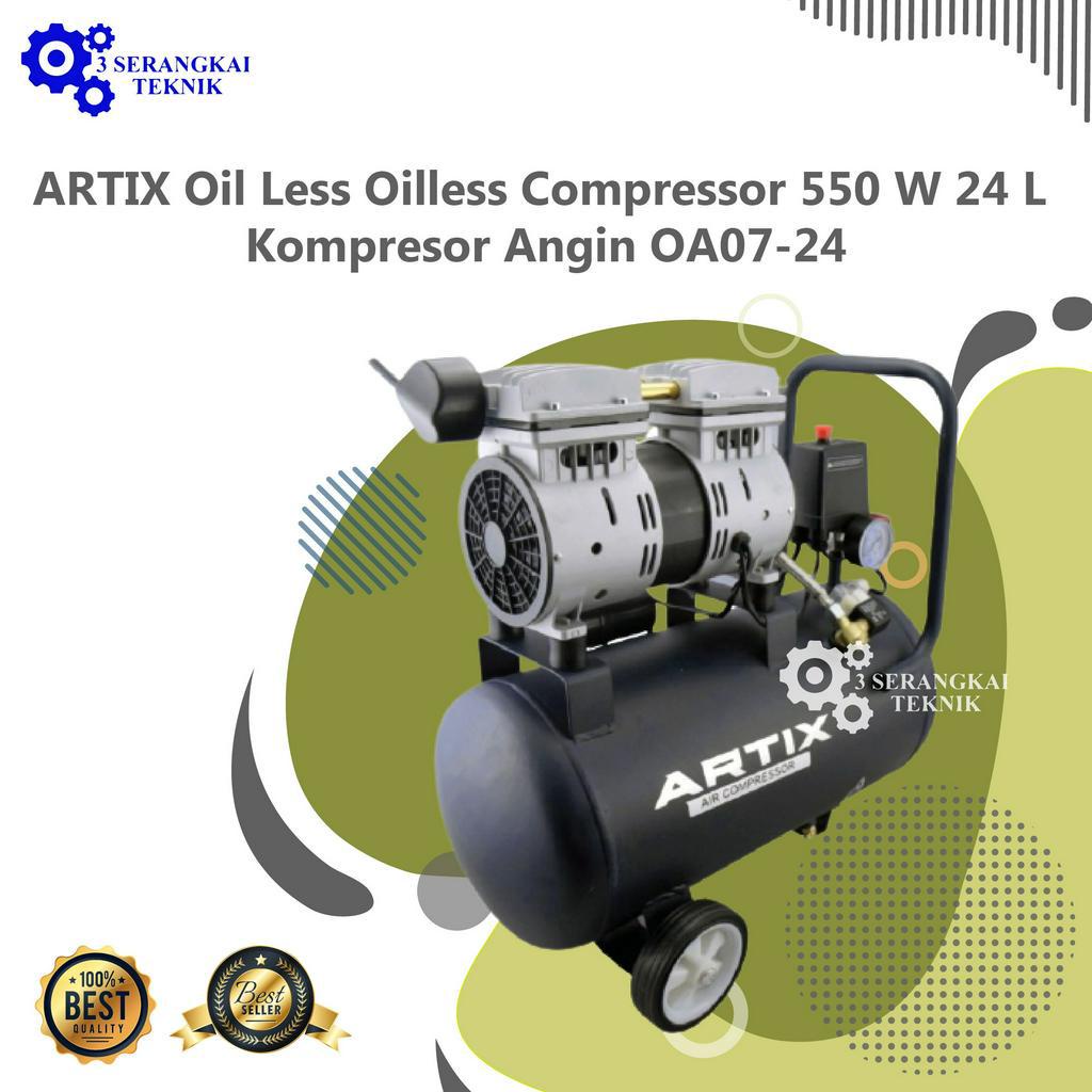 ARTIX Oil Less Oilless Compressor 550 W 24 L Kompresor Angin OA07-24