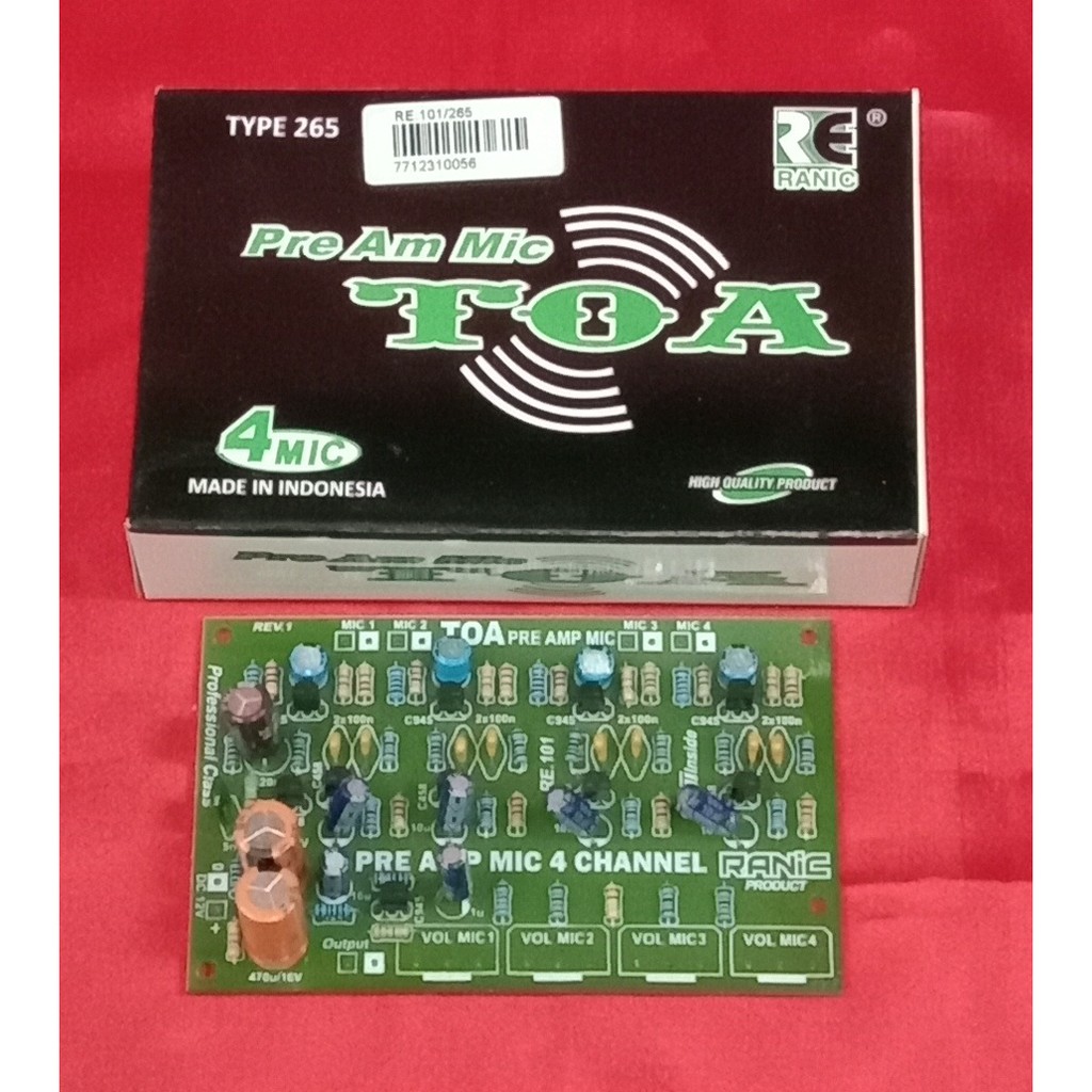 Kit Ranic Kit Pre Am Mic TOA 4 Mic Kit Ranic Type-RE.101/265