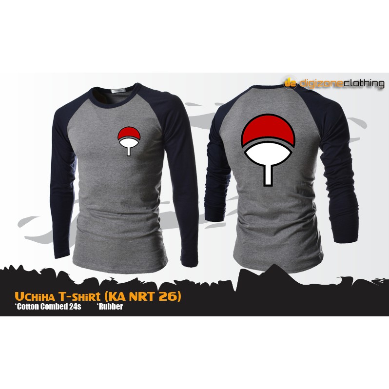 Kaos Anime Lengan Panjang Naruto Uchiha - KA NRT 26