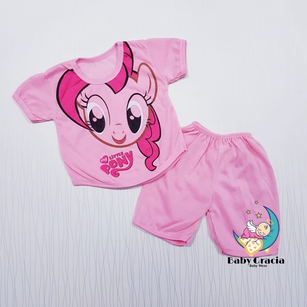 setelan pakaian anak perempuan lucu pony